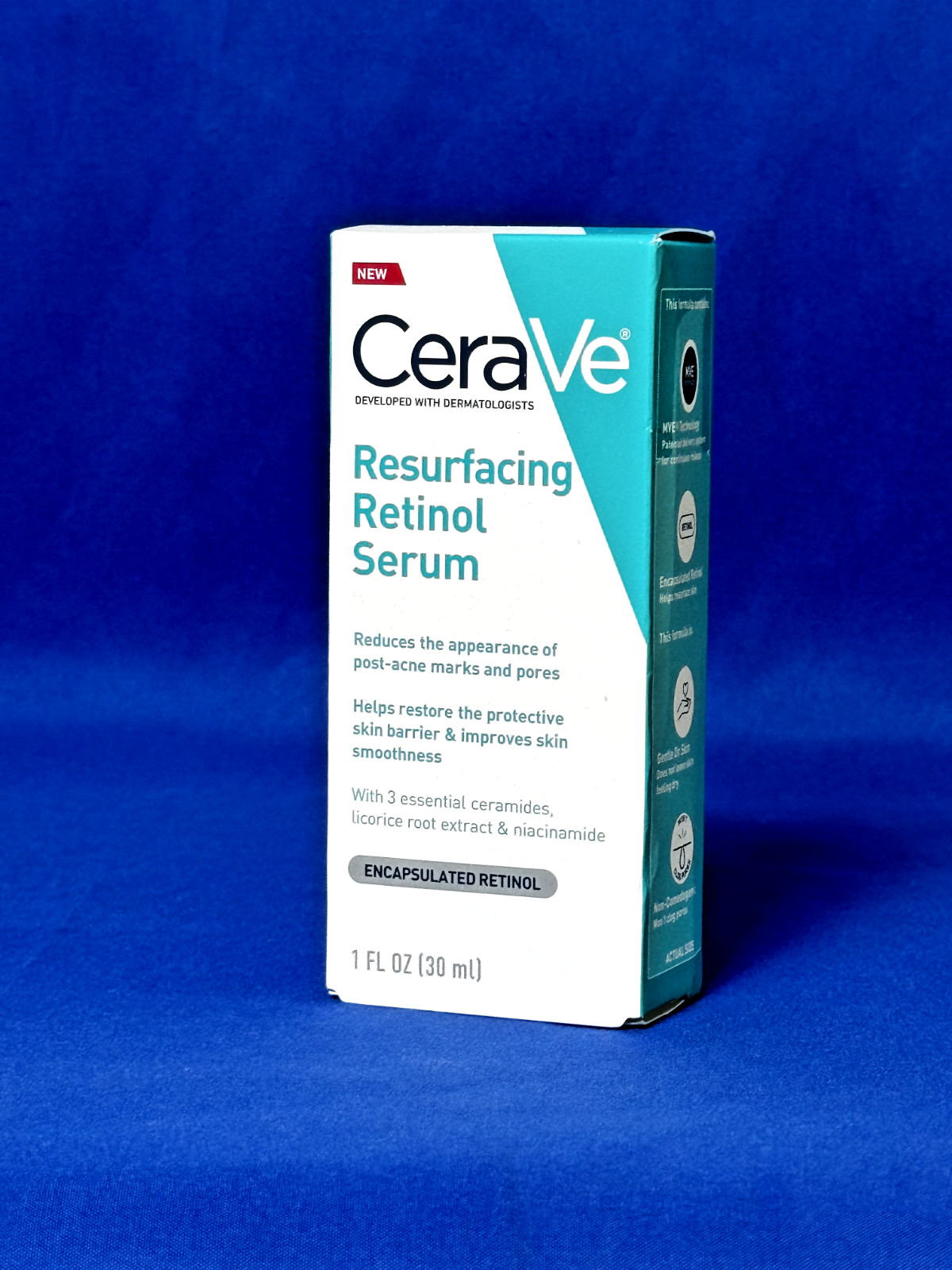Suero de retinol CeraVe para marcas post-acné | Lote de 24 | 1 OZ cada uno | Refinamiento de la piel