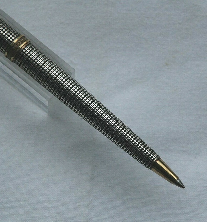 Stylo Parker En Argent Ciselé - Bille Et Porte-mines, Très Bon état D'occasion