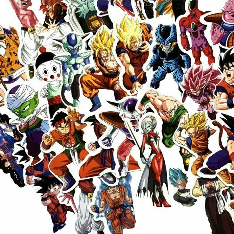 100Pc Anime Dragon Ball Z Super Saiyan Goku Vegeta Piccolo Pan Bulma  Sticker DBZ