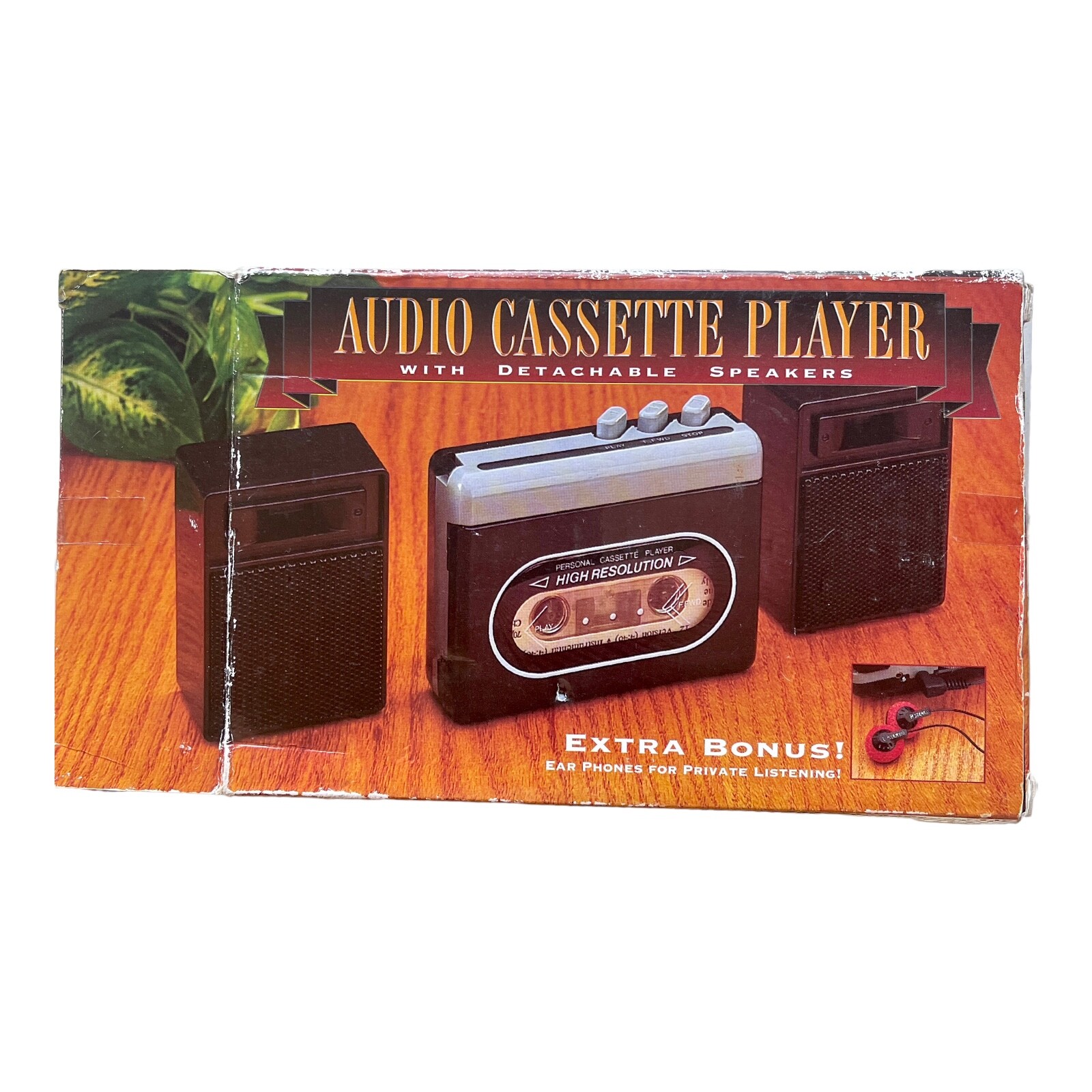 Galaxy Audio Cassette Player with Detachable Speakers NEW 