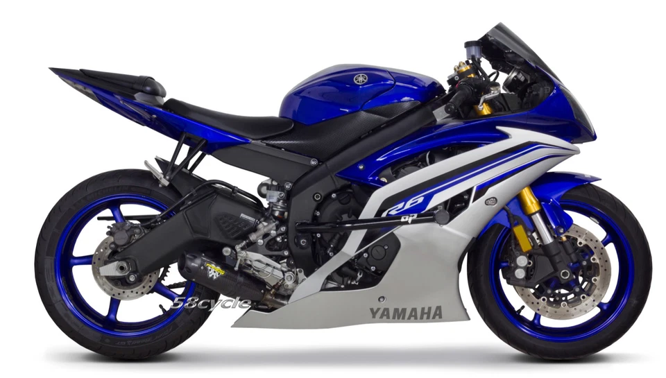 2006-2020 YZF R6 Two Brothers Hurricane Carbon Fiber Slip On Exhaust - Imagem 2 de 4