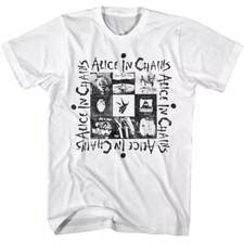 Alice in Chains Album Collection Men's T Shirt, Heavy Cotton T-shirt, Size S-5XL
