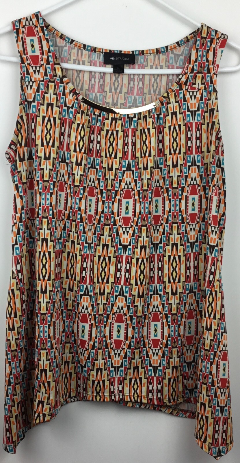 AB Studio Woman's Medium Multicolor Sleeveless Top - image 1