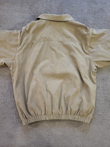 PGA Tour Signature Collection Men's M Brown Faux Suede Pullover 1/4 Zip Jacket - Picture 8 of 8