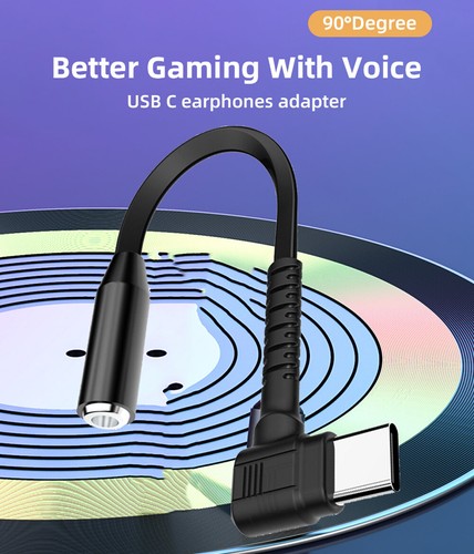 Type-C USB to 3.5MM AUX Jack Earphone Headphone Audio Extended Cable Adapter US - Picture 4 of 7