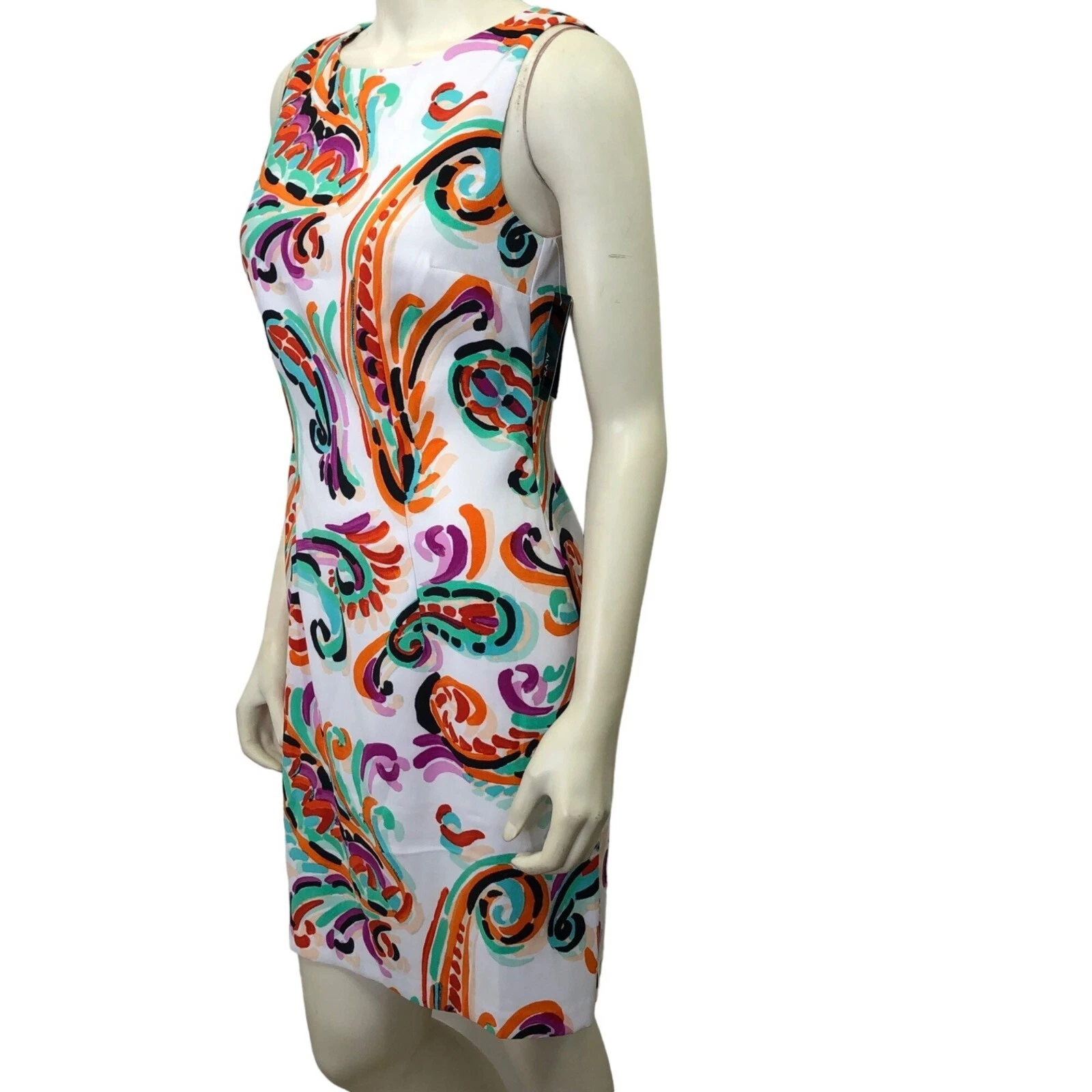 ALYX ABITO TUBINO SMANICATO MULTICOLORE TAGLIA 8 NUOVO CON ETICHETTA