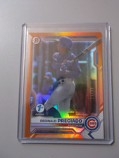 Bowman 2021 Draft 1st Edition Reginald Preciado orange #14/25 Cubs BD-199 Foil