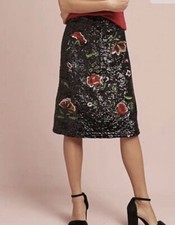 Maeve Garden Glitz Sequin Skirt Size 4 NWT Anthropologie