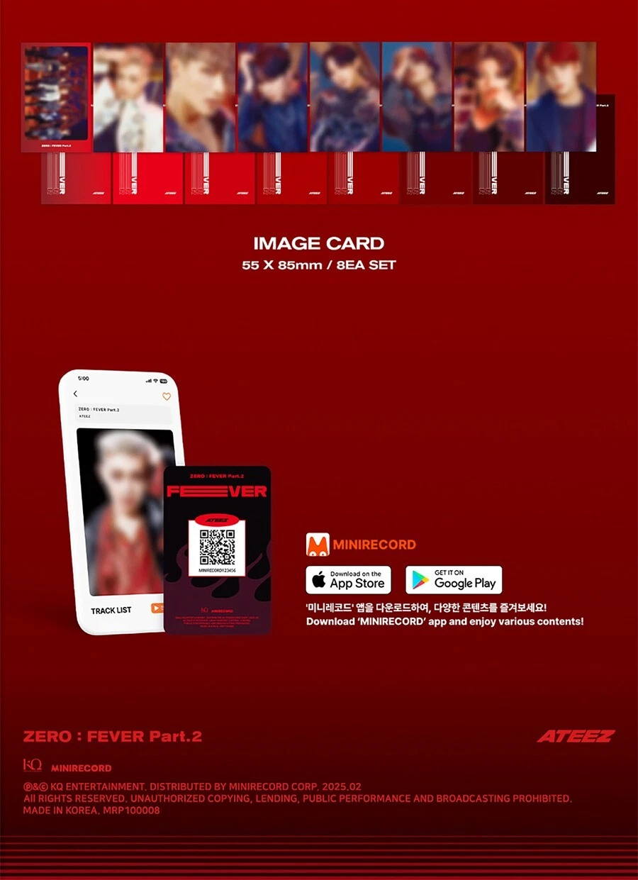 ATEEZ ZERO:FEVER PART.2 Album PLATFORM 3 Ver SET/3 QR+6 Photo Card