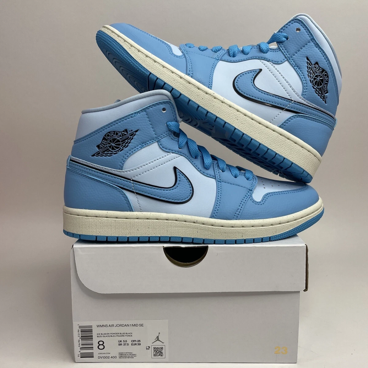 Air Jordan 1 Mid SE 'White/Ice Blue' 13