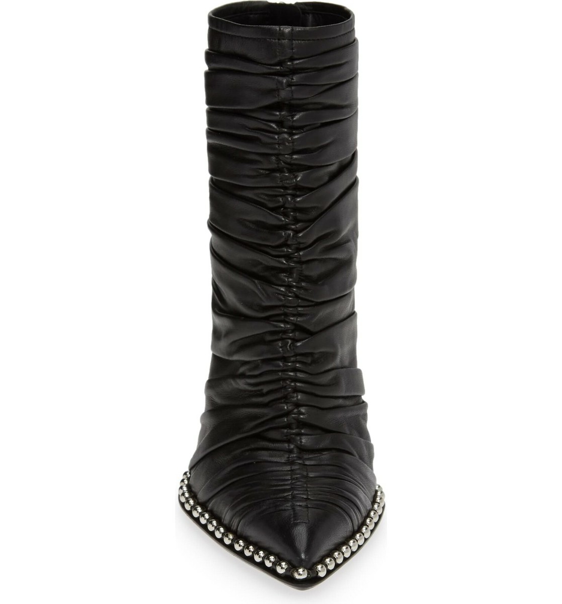 Alexander WANG ERI SOFT RUCHED STUDDED SEXY POINTY TOE BOOTS EU 40