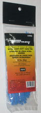 Forney 62006 Ultra Light 4" Blue Cable Ties Nylon 18 lb w .75 Bundle Cap 100pk