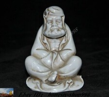 Old Chinese Dehua Porcelain Damo Bodhidharma Dharma Buddha Statue