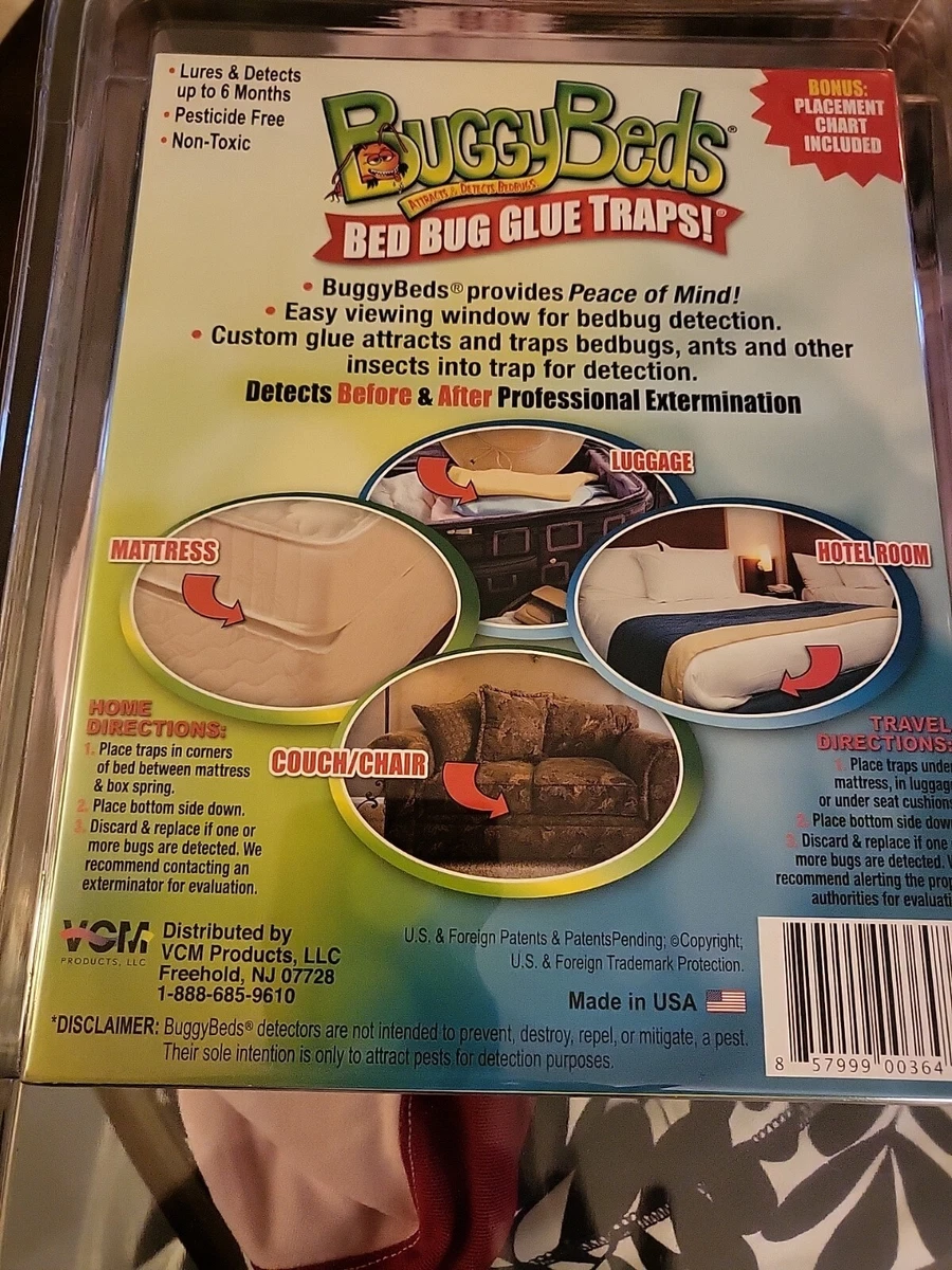 Buggy Beds Bed Bug Glue Traps Early Detector BuggyBeds 4 Traps