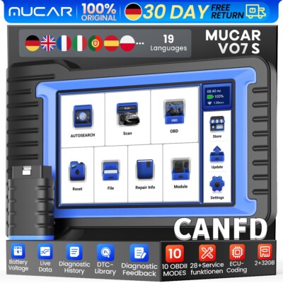  MUCAR VO7 S 2026 Diagnosewerkzeuge OBD2 Scanner Alle Systeme ECU Codierung Tool