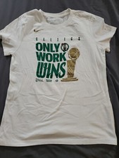 Boston Celtics Only Work Wins White Parade Champions Nike Basketball Womens Med
