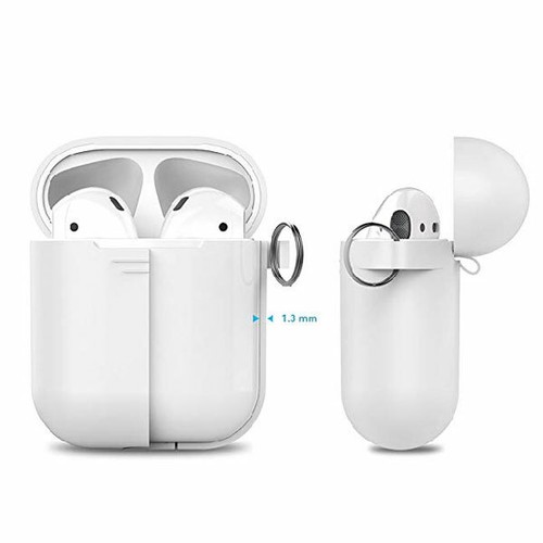 For Apple Airpods Case Thick Silicone Soft TPU Rubber Hybrid Case Keychain Cover - Picture 2 of 32