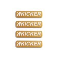 KICKER Speaker Badge Aluminum Logo Emblem 31.8mm 1.25" X8mm 0.31" GOLD