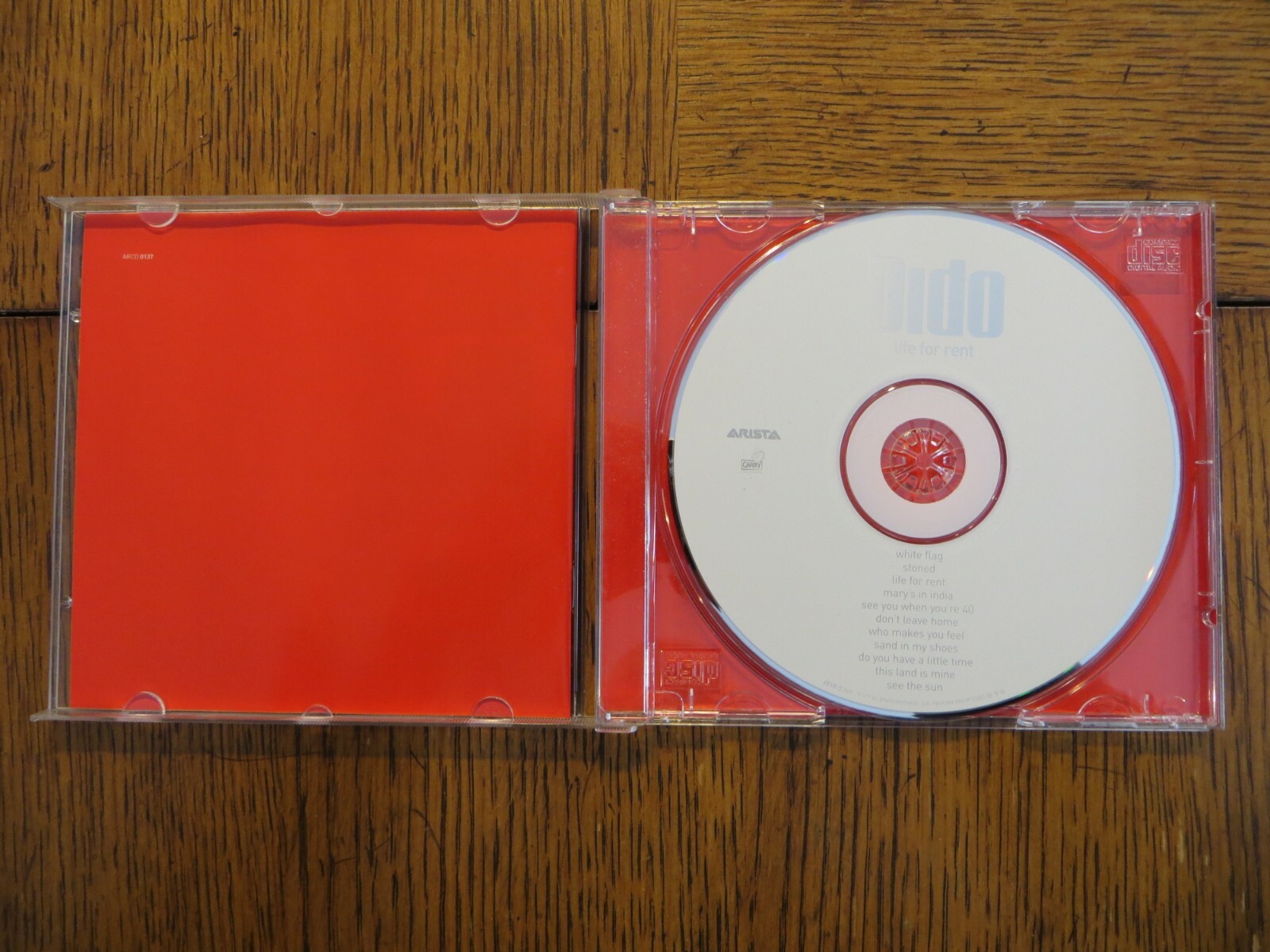 Dido Life For Rent 2003 Arista, Cheeky Records ARCD 0137 VERY