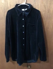Sostanza Dark Hunter Green SOFT CORDUROY SHIRT Long Leave Button Up Top Jacket L