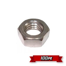 Hex Machine Screw Nut, 10-32 Thread, Zinc {100pk}