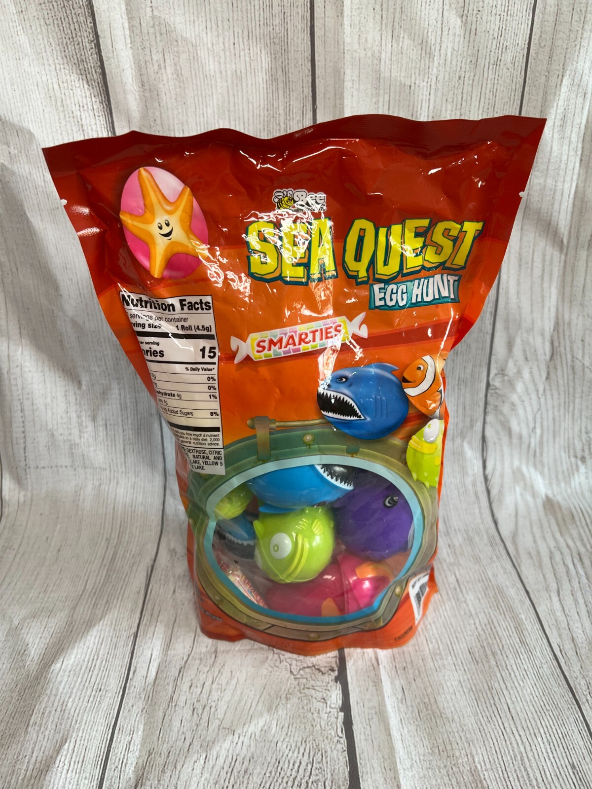 SEA QUEST EGG HUNT12 PLASTIC EGGS WITH SMARTIES CANDYEASTER GIFT