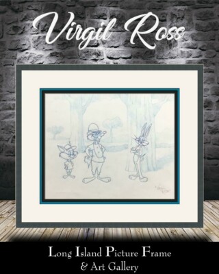 Bugs Bunny Big Bad Wolf Virgil Ross Original Signed Concept Production Drawing