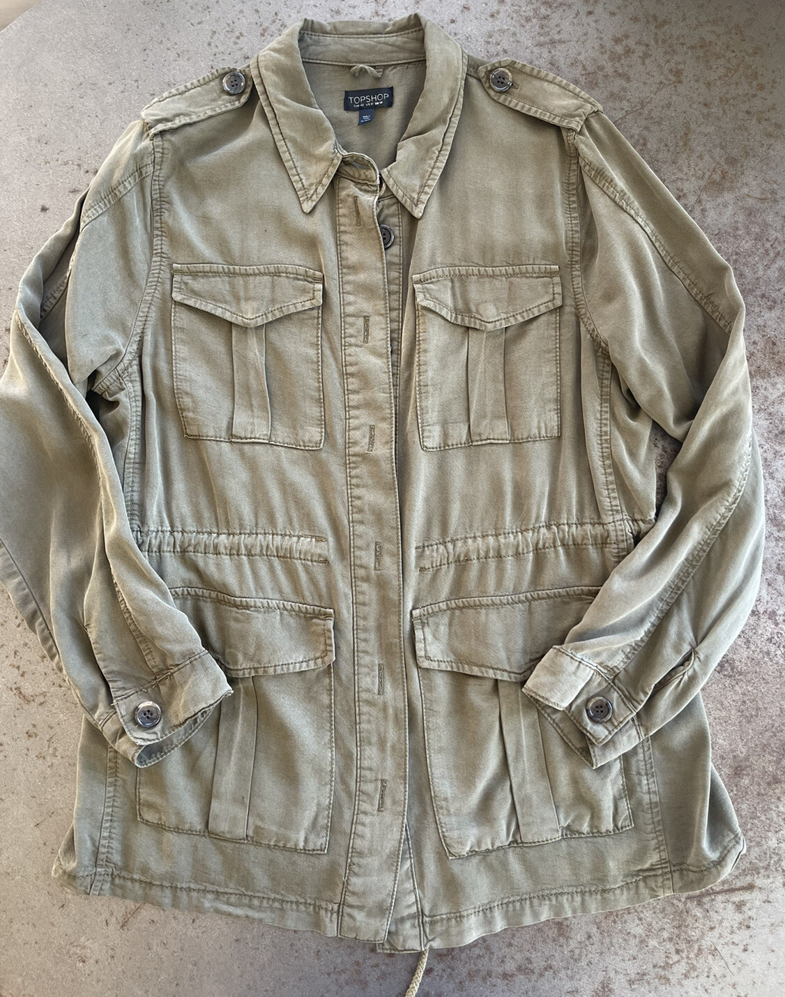TopShop Womens Jacket Size 10 Army 