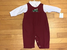 NWT Petit Ami Truck Tree Longall/Romper & White Shirt 6 Months