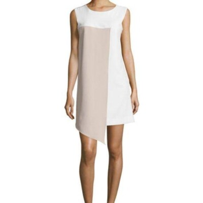 Milly Asymmetrical Colorblock Shift Dress | eBay