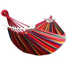 Garden Camping Canvas Hammock Bed Hanging Swing Breathable Outdoor 1-2 Person UK
