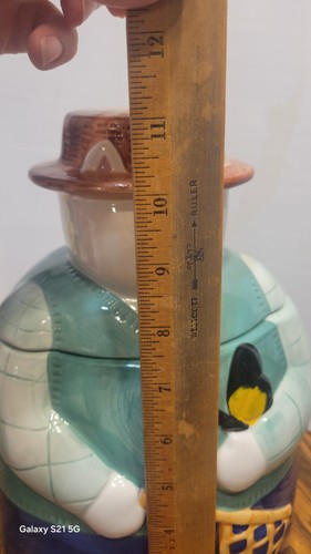 Linda Higgins New In Box Cookie Jar With Butterfly - Picture 9 of 10