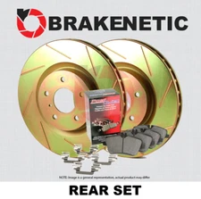 REAR BRAKENETIC Sport Slotted Brake Rotors + Ceramic Pads 35.45100.52