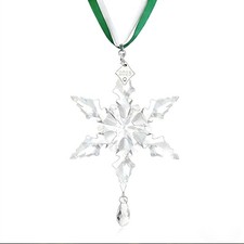 2025 Annual Christmas Ornaments Crystal Snowflake Star - Christmas Tree Ornament