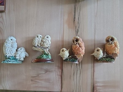 Vintage Hamilton Collection Of Owl Figurine Lot Of 4 Russell Willis Estate Sale