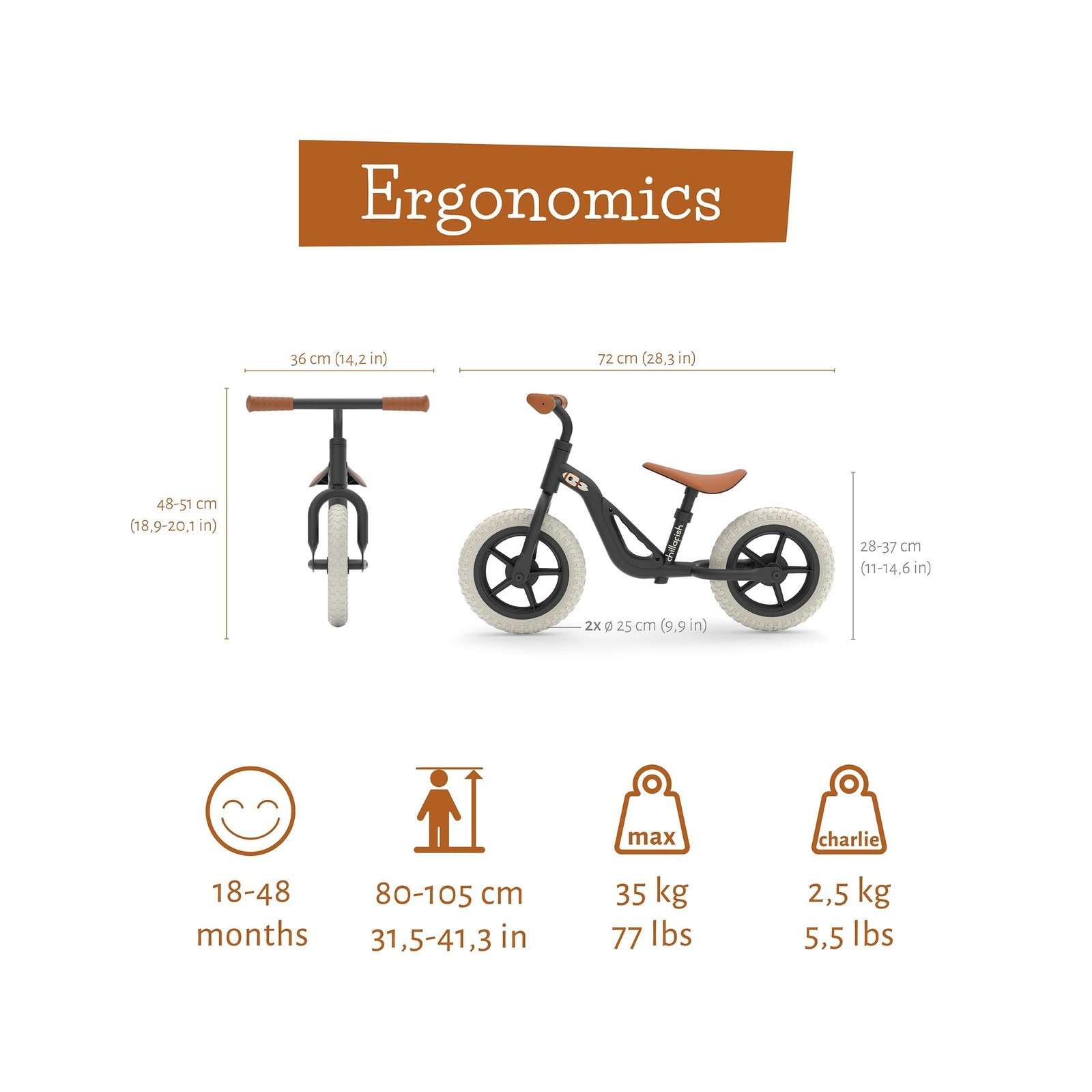 Chillafish Charlie Kids Balance Bike: Lightweight Frame, Toddler Bicycle with... thumbnail 8