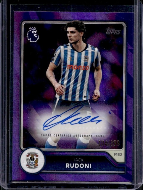 2026-27 Topps Premier League Jack Rudoni Auto Purple Rainbow Foil #/199