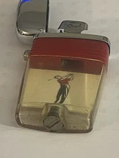 Vintage 50's/60's SCRIPTO Golf Theme Cigarette Lighter:  GOLFER Image For Parts