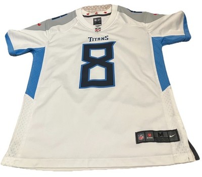 Marcus Mariota #8 Tennessee Titans Nike NFL On Field White Jersey Youth M Used