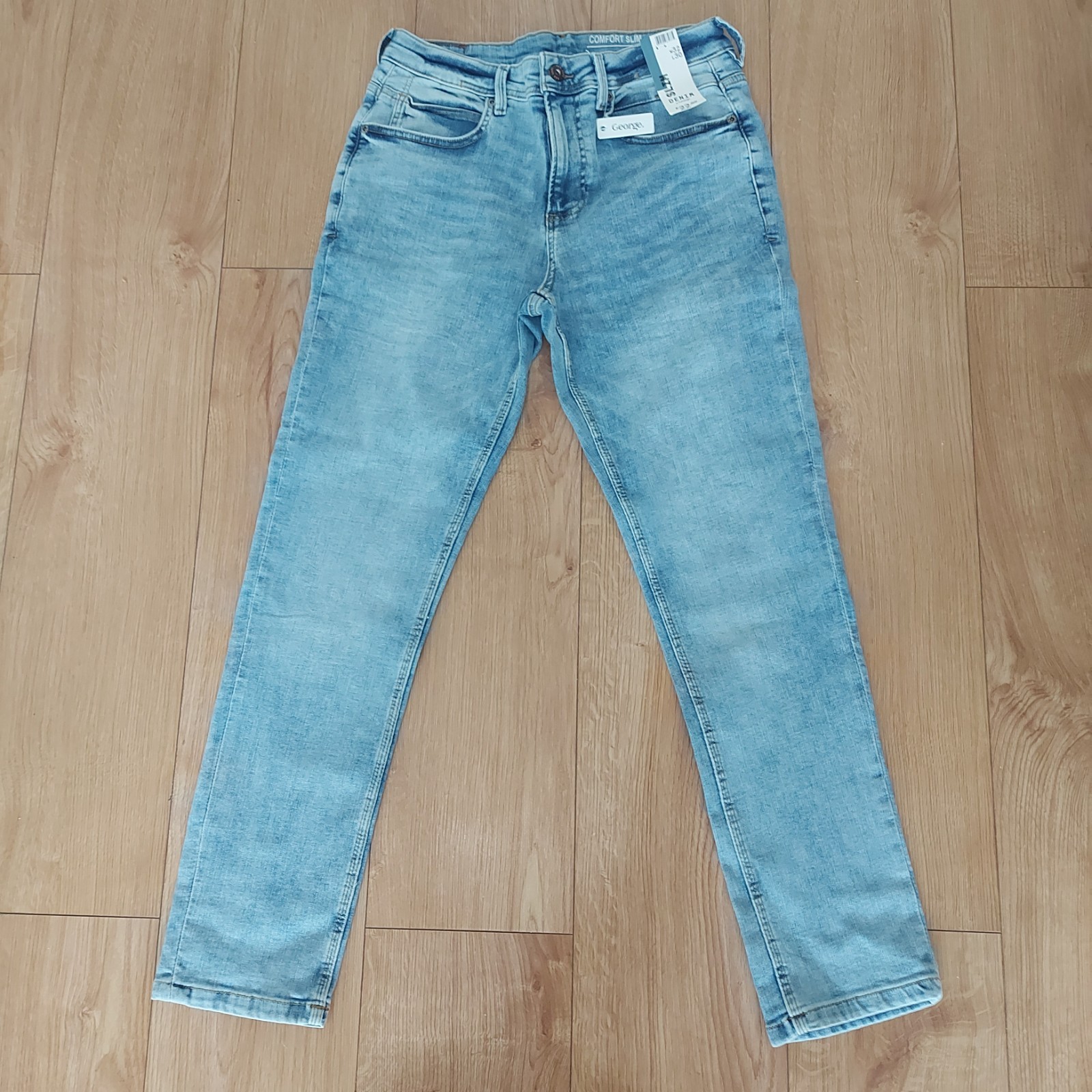 Asda Jeans W32 L30 SLIM DENIM by George Mens Blue Jeans image 2