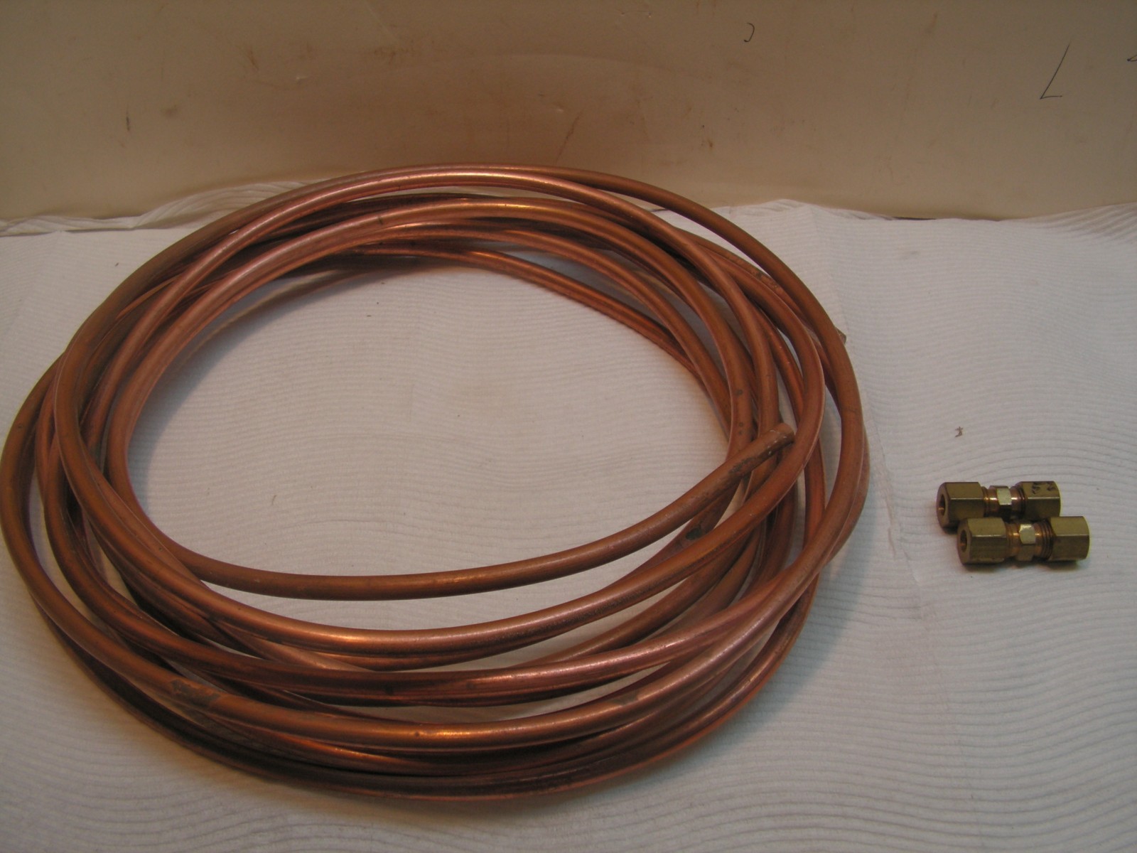 Vintage 1/4" Copper Tubing 22'+ Ice Maker/Water Cooler/Refrigerator Etc. W/F