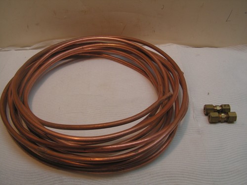 Vintage 1/4" Copper Tubing 22'+ Ice Maker/Water Cooler/Refrigerator Etc. W/F