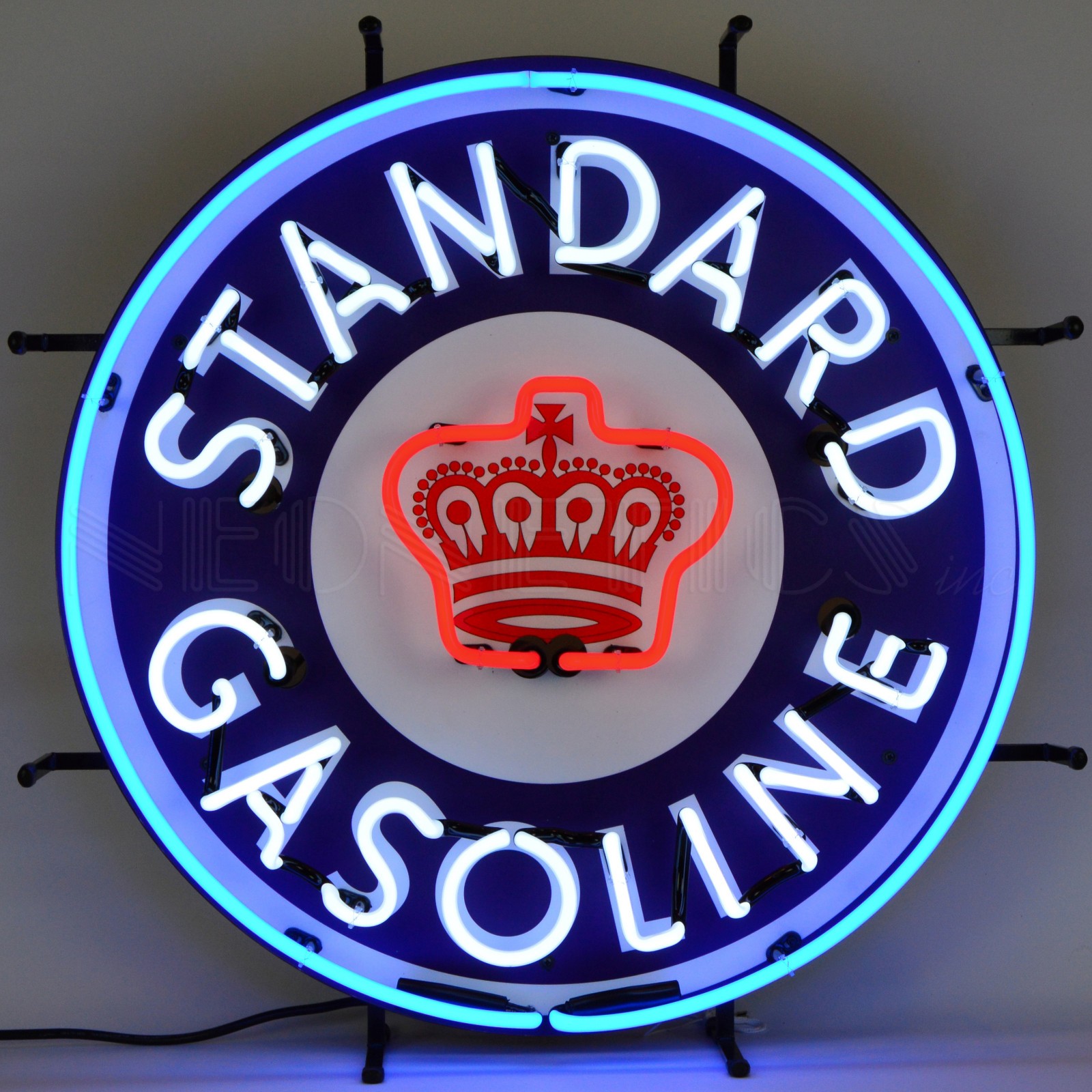 Standard Red Crown Chevron Gasoline Neon Sign Gas and Oil wall Lamp light Garage