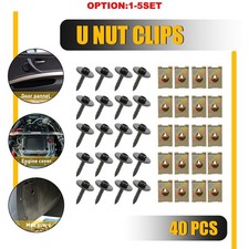 1-5set U Nut Clips Bolts Body Fastener Fender Splash Shield Retainer Screws 1-5set U Nut Clips Bolts Body Fastener Fender Splash Shield Retainer Screws