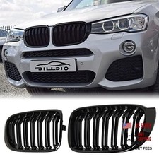 F25 F26 Grille - Front Kidney 2015-2018 X3 F25 X4 F26 Double Slats Gloss Black