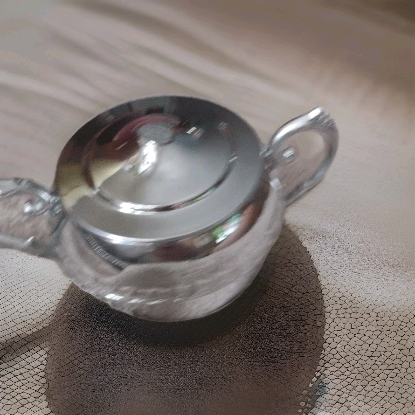 Irvinware, Sugar and Creamer Set, Chrome Plated, Vintage  (1971) EX 