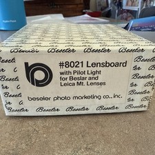 Beseler 8021 Lens Board w/Pilot Light 39mm Hole For 50-60mm Lens Front Recess