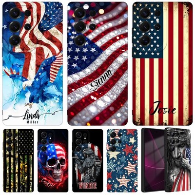Silicone Cover Customized Star Stripe Phone Case For Samsung S26 S25 S24 A36 A16