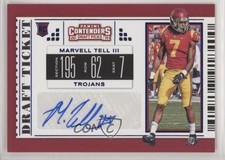 2019 Contenders Draft Picks College Ticket Blue Foil Marvell Tell III Auto 0c6