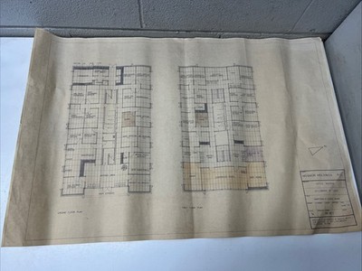 VINTAGE ARCHITECTURAL PLAN STATE GOVERNMENT OFFICES COLAC 1970s ART ARTWORK 